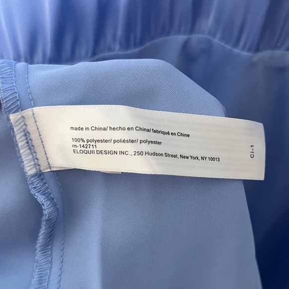 Eloquii Plus Size Satin Maxi Dress Long Sleeves Periwinkle Blue Women's 22 - Picture 10 of 10